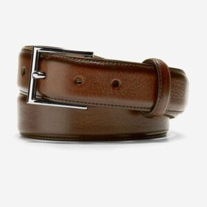 Cole Haan Brown Leather Belt with Silver Buckle